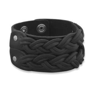   Leather Fashion Bracelet with Double Braid Design Jewelry
