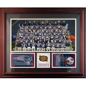 New England Patriots Framed Healy Plaque   2003 Super Bowl Champs 