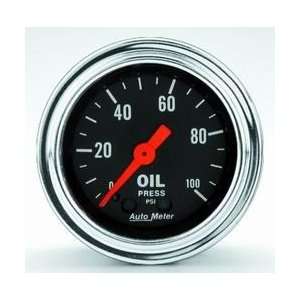  Auto Meter 2421 0 100 OIL PRESSURE GAUGE: Automotive