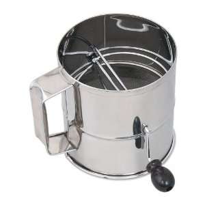 Browne Foodservice S/S 8 Cup Rotary Flour Sifter:  