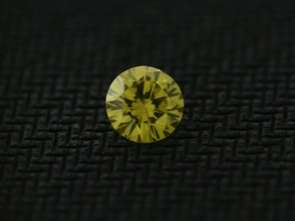 EGL .54ct Round Loose Diamond Fancy Intense Yellow, SI2  