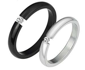 JR68 316L Stainless Steel True Love Wedding Bands Couple Rings Size 7 