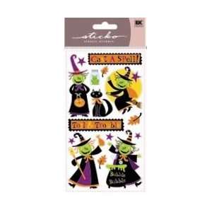   Halloween Stickers Acetate Cast A Spell; 6 Items/Order
