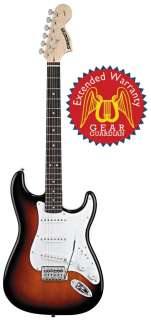 Fender Starcaster Strat Electric Guitar Bundle   3 Tone Sunburst 