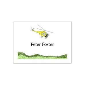  Yellow Helicopter Folded Notecard
