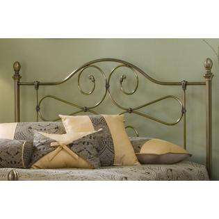Fashion Bed Hayley Antique Brass Plate Headboard Queen at 