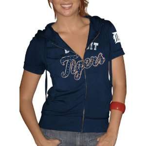  Detroit Tigers Womens Crystallized French Terry Short 