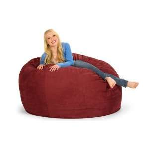  5 Round Relax Sack Microsuede Cinnabar COVER ONLY   Does 