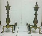   of full antique old large brass fireplace ornate andirons cast iron