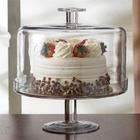 Home Essentials Large Square Cake Stand With Glass Dome