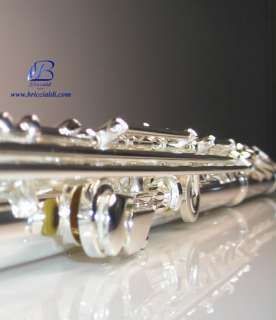 NEW BRICCIALDI ITALY Flute Silver plated open holes  