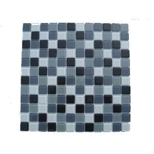 Gray Mosaic Glass Tile / 11 sq ft: Home & Kitchen