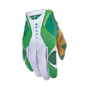   Racing Youth Kinetic Gloves   2009   Youth 3/Green/White: Automotive