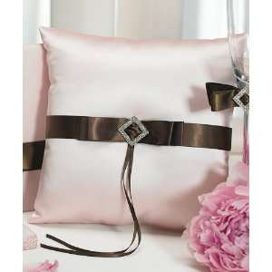   Baby Keepsake: Chocolate and Strawberry Cream Square Ring Pillow: Baby