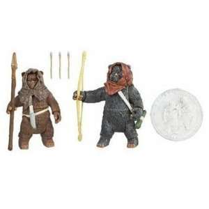   Anniversary   Romba and Graak Ewoks 3 Action Figures with Silver Coin