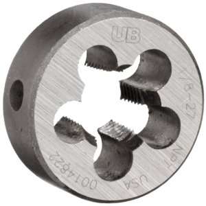 Union Butterfield 2010(NPT) Carbon Steel Round Threading Die, Uncoated 