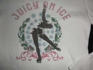 Juicy Couture Ice Skating Shirt Top Navy Blue towelling Gauchos outfit 