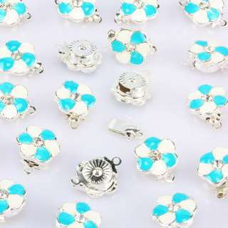 Daisy Flower Enamel Clasp Connector Bead Charms Finding  