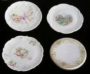 Lot 4 Vintage Victorian Porcelain Hot Plates Trivet Collection 