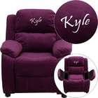 flash furniture personalized deluxe heavily padded purple microfiber 