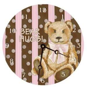  Cocoa Cabana Teddy Round Clock in Pink