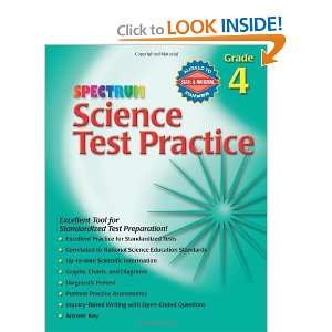  Science Test Practice, Grade 4 (Spectrum Science Test 