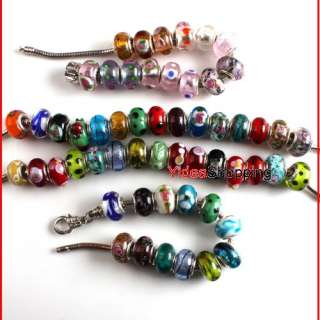 NEW 40x Bulk Lots Mixed Lampwork Glass Glaze Beads P063  