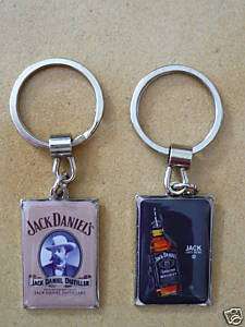 RARE COLLECTIBLES JACK DANIELS WHISKY LOT 2 KEYCHAINS  