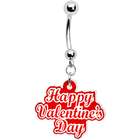 Body Candy Happy Valentines Day Belly Ring