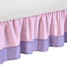 JoJo Designs Butterfly Collection Toddler Bed Skirt   Pink and Purple 