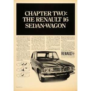  1968 Ad Vintage Renault 16 Sedan Wagon Renault 10 Cars 