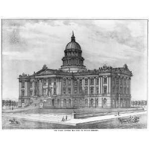  Salem,Marion County,Oregon,OR,1878,State Capitol Building 