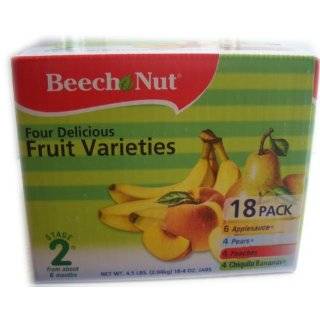 Beech Nut Baby Food Fruit Varieties Stage 2  18 Pack 4 oz