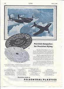 1944 WWII Army Time Distance Computer Ad & Navy Dalton Mark 8 Computer 