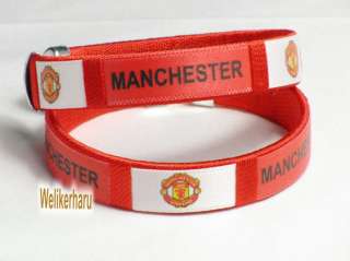 Football Soccer Manchester United Badge Bracelets Wristbands  