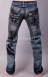VVW New Mens Italian Designer Jeans Denim Pant Stylish W30 W38 ~ USA 
