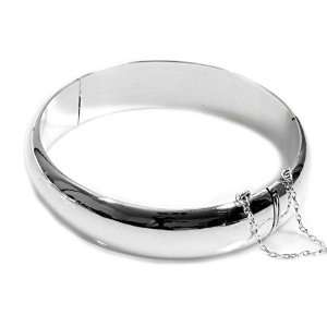    Silver Plain Bangle Bracelet, Size DIM 72mm x 15mm Jewelry