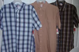 NEW Mens Short Sleeve Cotton Button Front Shirts  Sz M L XL XXL XXXL 