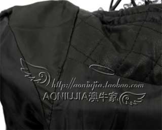 Women quilted faux leather metal chain jacket  