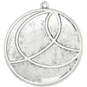com Blue Moon Varnish Metal Pendant 1/Pkg Round Design Antique Silver 