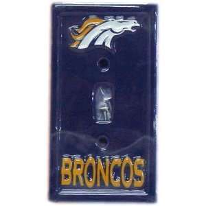   NFL Denver Broncos Sculpted Light Switch Plates: Sports & Outdoors