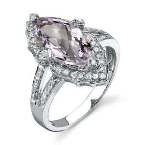  Marquise Purple Amethyst Diamond Ring Jewelry
