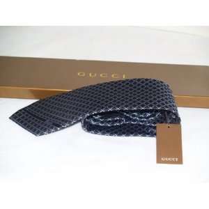  NAVY GUCCI MENS TIE WITH PATTERNS 