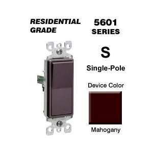  Single Pole AC Quiet Switch, Residential Grade, Non Grounding, Brown