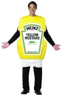 Heinz Squeeze Mustard Bottle Costume Adult One Size Fits Most *New 