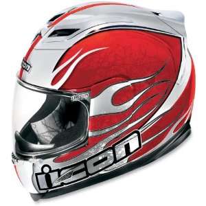  Icon Red Airframe Claymore Chrome Helmet 01013910 Sports 