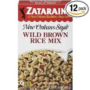 ZATARAINS Rice Mix, Wild Brown, 6 Ounce (Pack of 12)  