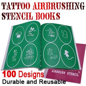 NEW 100 DESIGN REUSABLE MASTER TATTOO STENCIL BOOK 14  