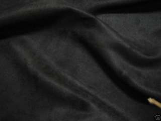 Microfiber Suede Black 100% Poly 60 fabric by the yard  