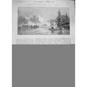   THOUSAND ISLES SHOOTING RAPIDS RIVER CANOE AMERICA